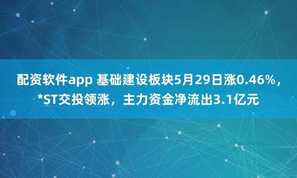配资软件app 基础建设板块5月29日涨0.46%，*ST交投领涨，主力资金净流出3.1亿元